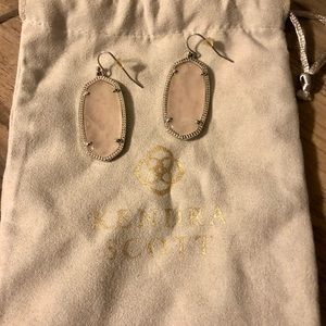 EUC Kendra Scott Danielle Rose Quartz Earrings